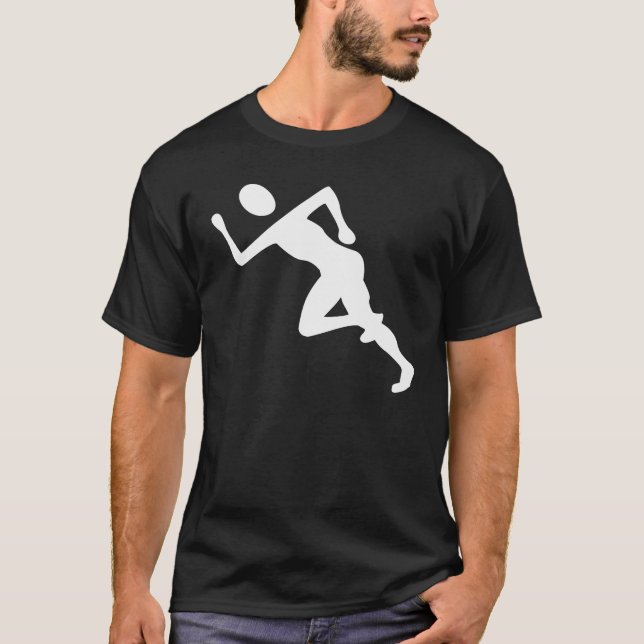 Laufen - weiß T-Shirt (Vorderseite)