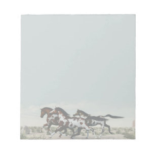 Laufen wie Wind - Galloping Paint Horses Notepad Notizblock