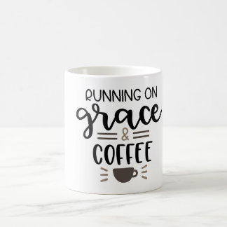"Laufend auf Anmut-u. Kaffee-" - Tasse
