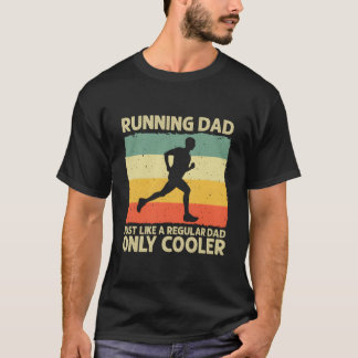Laufend für Papa Marathonläufer Trainer Marathonlä T-Shirt