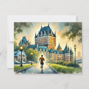 Laufend in Quebec City Chateau Frontenac Postkarte