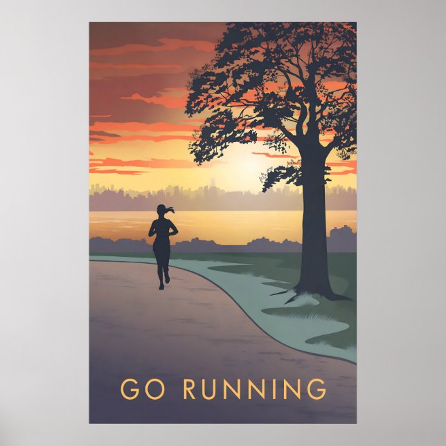 Laufend Reisen Poster (Vorne)