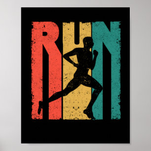 Laufend Retro Vintage Laufend Lustig Joggen Läufer Poster