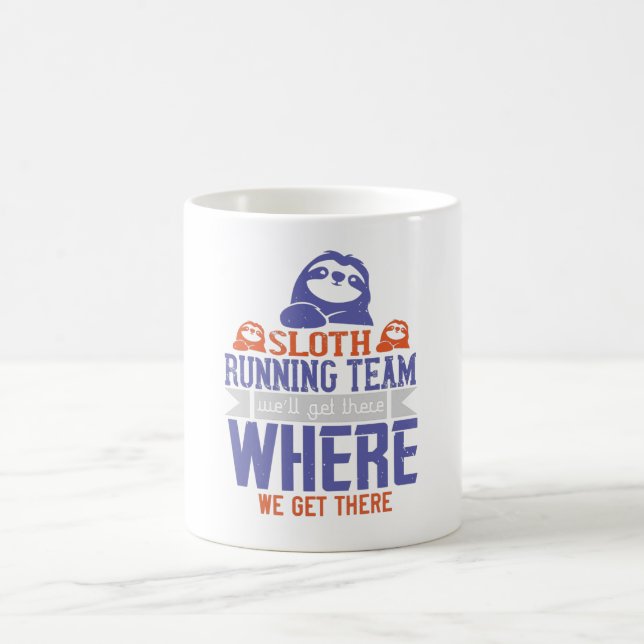 Laufend - Sloth Running Team Kaffeetasse (Mittel)
