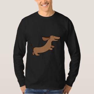 Laufende Dackel-Wurst-Hund Illustriert T-Shirt