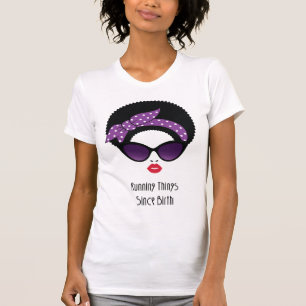 Laufende Dinge seit der Geburt – Afro Chic Retro G T-Shirt
