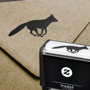 Laufende Fox-Silhouette Permastempel