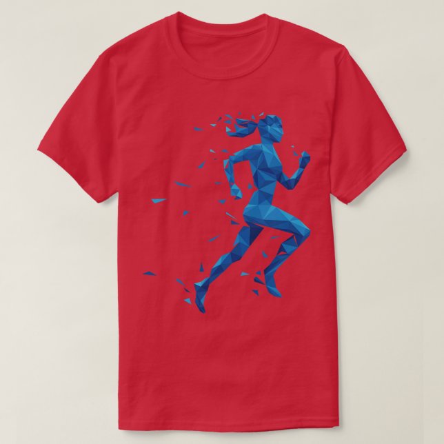 Laufende Frauen T-Shirt (Design vorne)