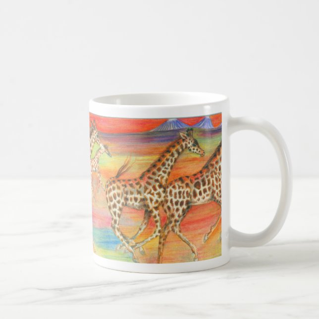 Laufende Giraffen-Tasse Kaffeetasse (Rechts)