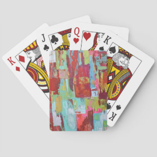Laufende Girl Playing Cards Spielkarten