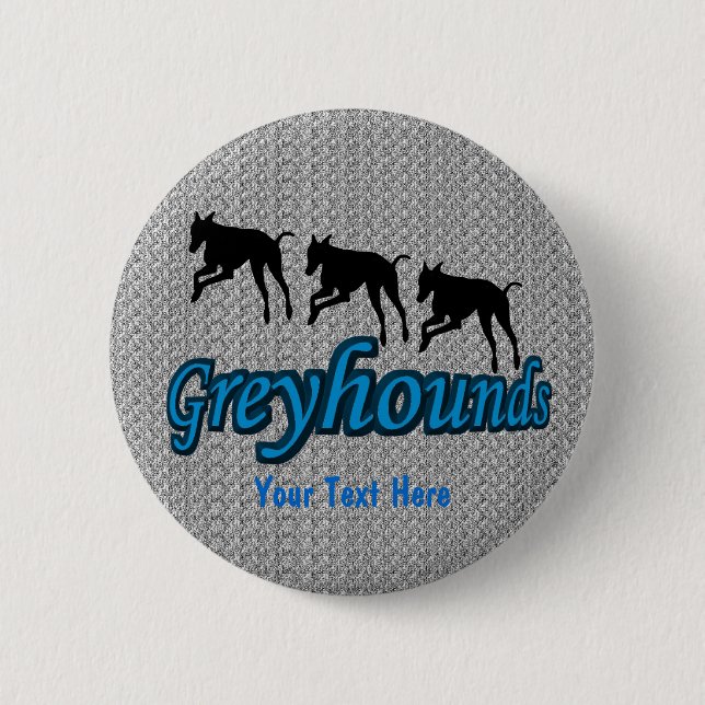 Laufende Greyhounds-Dog-Taste Button (Vorderseite)