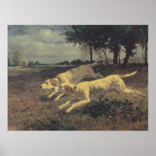 Laufende Hunde (Beagle) (von Constant Troyon) Post Poster