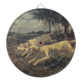 Laufende Hunde (Beagles) (von Constant Troyon) Dartscheibe