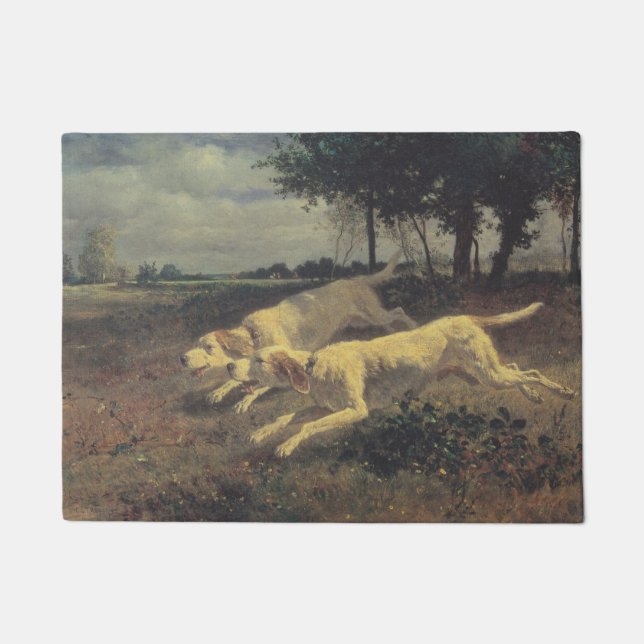 Laufende Hunde (Beagles) (von Constant Troyon) Fußmatte (Vorderseite)