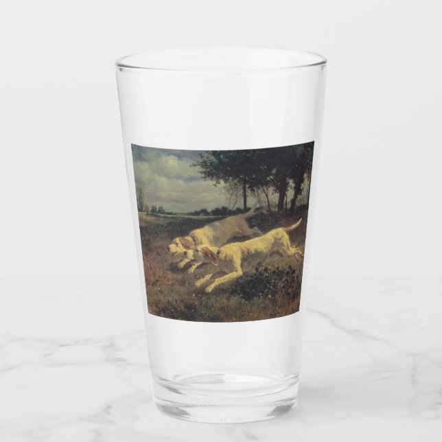 Laufende Hunde (Beagles) (von Constant Troyon) Glas (Vorderseite)