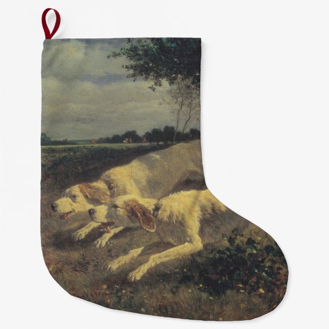 Laufende Hunde (Beagles) (von Constant Troyon) Großer Weihnachtsstrumpf (Vorderseite)