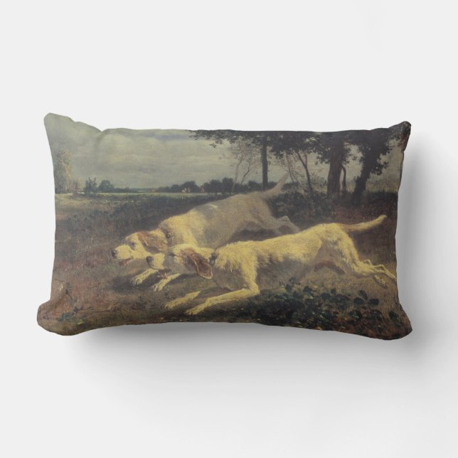 Laufende Hunde (Beagles) (von Constant Troyon) Lendenkissen (Vorderseite)