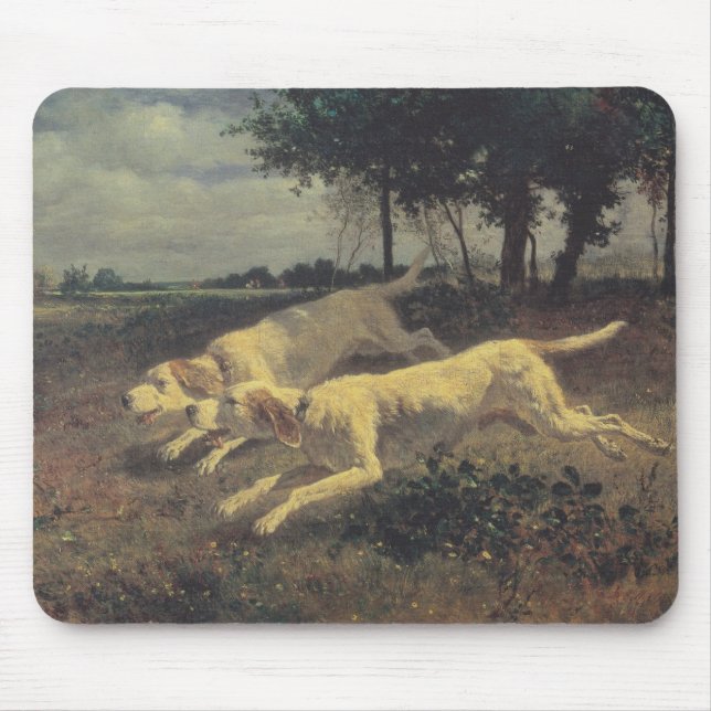 Laufende Hunde (Beagles) (von Constant Troyon) Mousepad (Vorne)