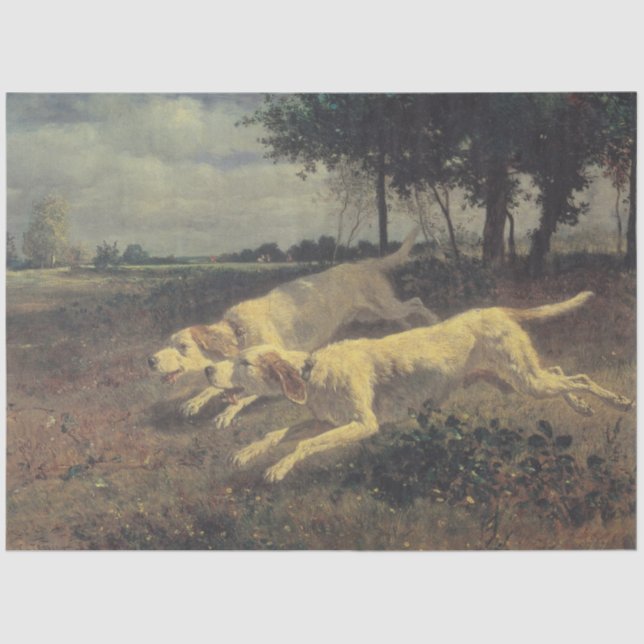 Laufende Hunde (Beagles) (von Constant Troyon) Seidenpapier (Vorderseite)