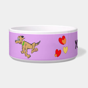 Laufende Hunde Cartoon Cust. Foto Pet Bowl Napf