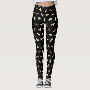 Laufende Hunde (großes Muster) Leggings