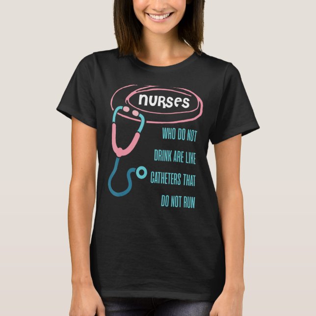 Laufende Krankenschwester im Katheterkrankenhaus T-Shirt (Vorderseite)