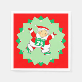 Laufende Läufer Weihnachtsfeier Serviette