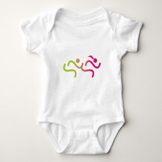 Laufende Mädchen für immer Baby Strampler (Vorderseite)