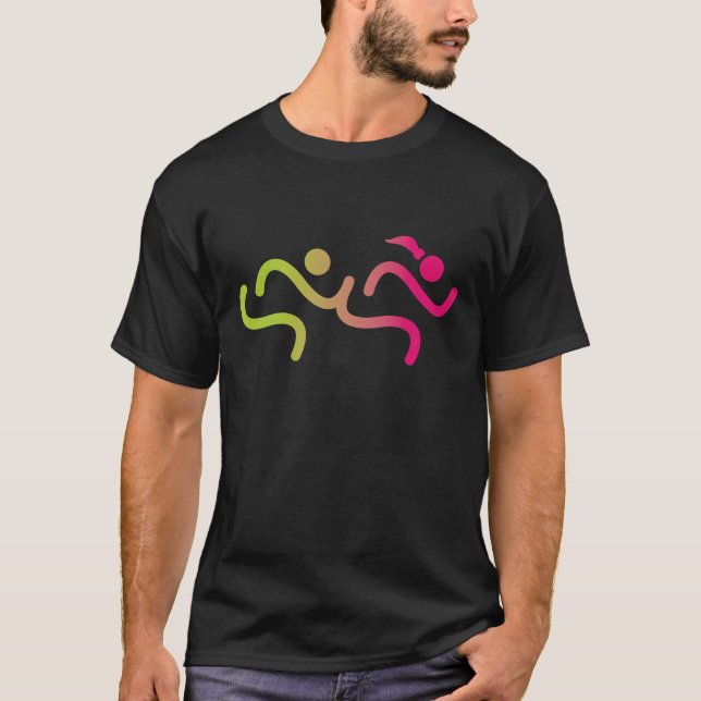 Laufende Mädchen für immer T-Shirt (Vorderseite)