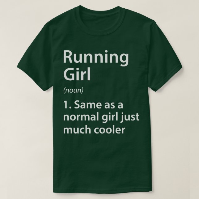 Laufende Mädchendefinition T-Shirt (Design vorne)