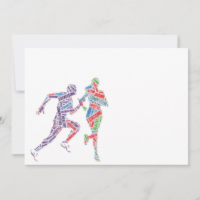 Laufende Mann und Mädchen (Vorderseite)