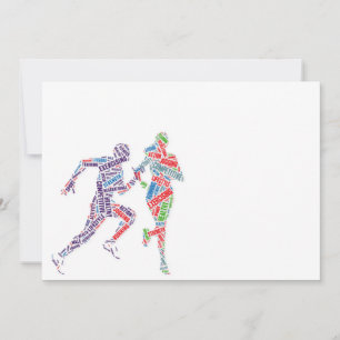 Laufende Mann und Mädchen