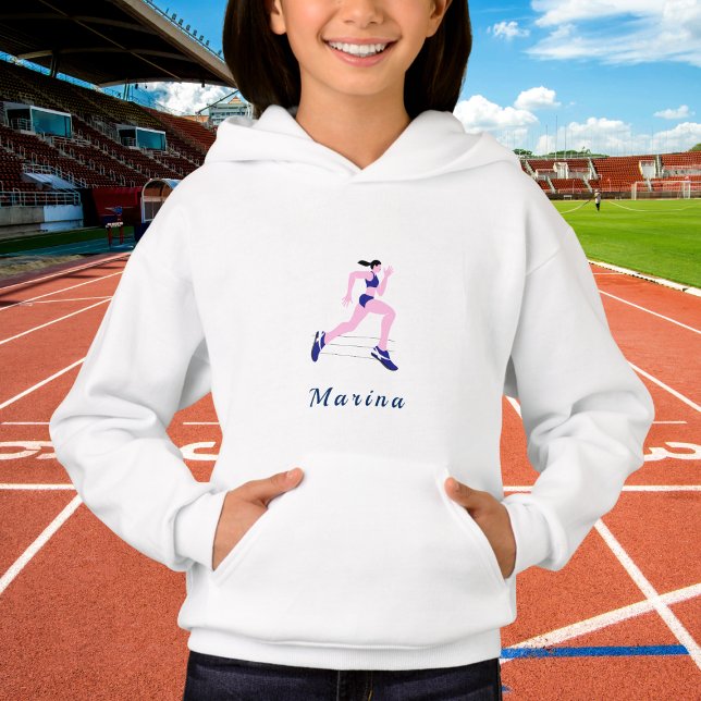 Laufende Pfadfinder- und Feldkidnamen für Mädchen Hoodie (Von Creator hochgeladen)