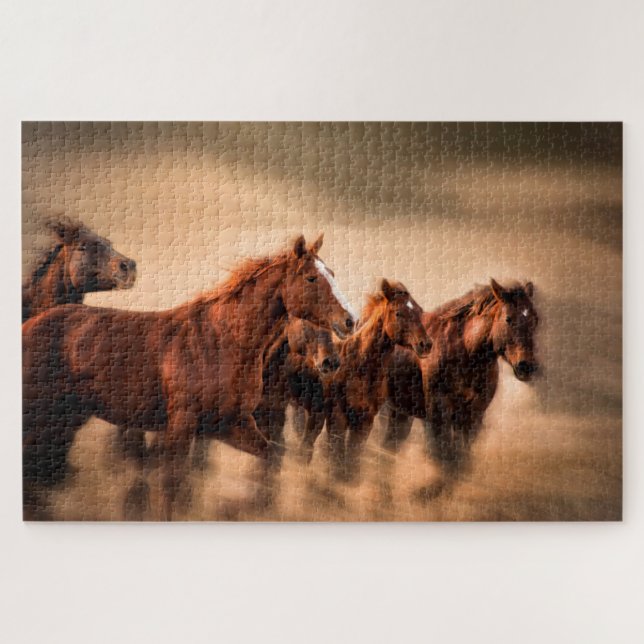 Laufende Pferde Puzzle (Horizontal)