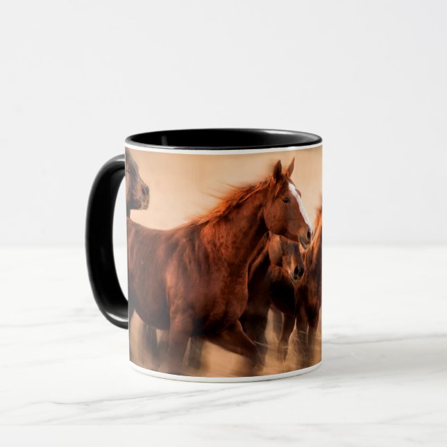 Laufende Pferde Tasse (Vorderseite Links)