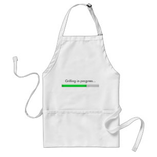 "Laufende" Schürze grillend