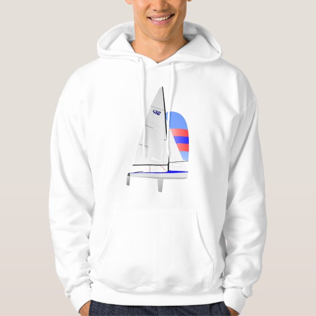 Laufende Segelboot 470 onedesign olympische Klasse Hoodie (Vorderseite)