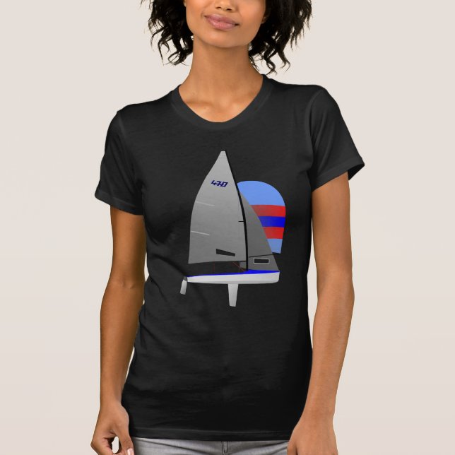 Laufende Segelboot 470 onedesign olympische Klasse T-Shirt (Vorderseite)
