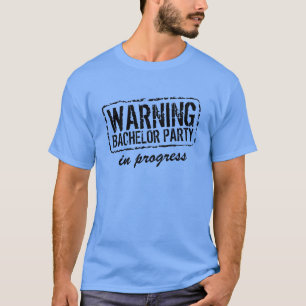 LAUFENDE T-Shirts des WARNING JUNGGESELLE-PARTY