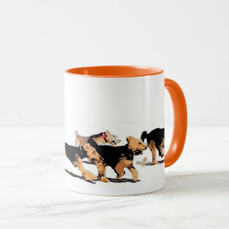 Laufende Tasse Waliser-Terriers