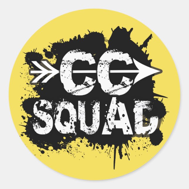 Laufende Teamkleber für Cross Country Runder Aufkleber (Vorderseite)