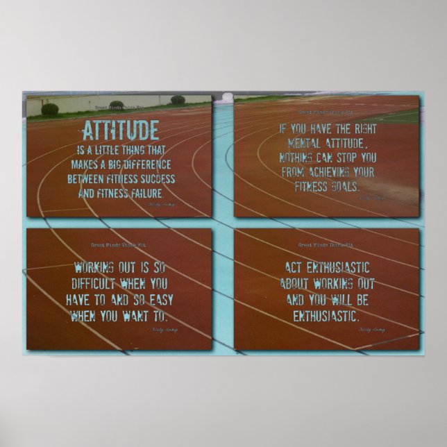 Laufende Track Motivation! Poster (Vorne)