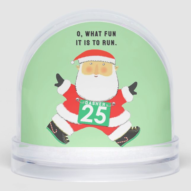 Laufende Track- und Field Holiday-Geschenke Schneekugeln (Vorderseite)