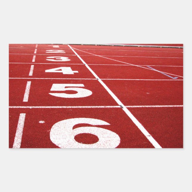 Laufende Trackaufkleber Rechteckiger Aufkleber (Vorderseite)