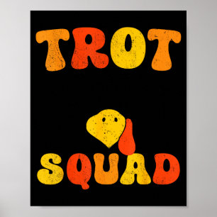 Laufende Truthahn-Singles-Trott-Mannschaft Thanksg Poster
