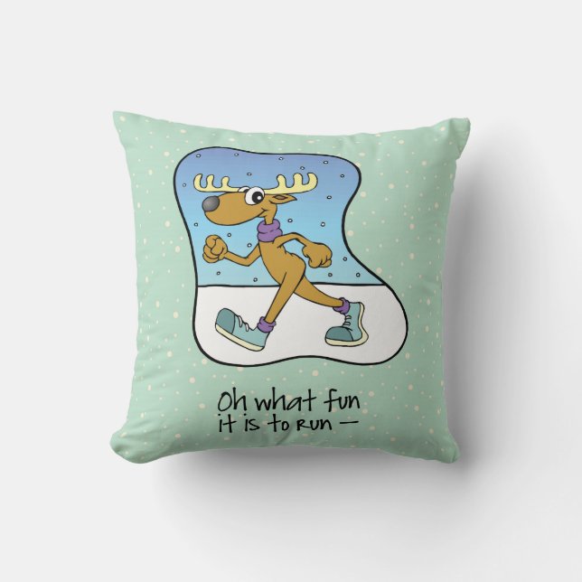 Laufende Übung Rentierweihnachtsfest Kissen (Vorderseite)