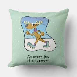 Laufende Übung Rentierweihnachtsfest Kissen