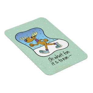 Laufende Übung Rentierweihnachtsfest Magnet