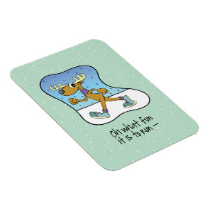 Laufende Übung Rentierweihnachtsfest Magnet