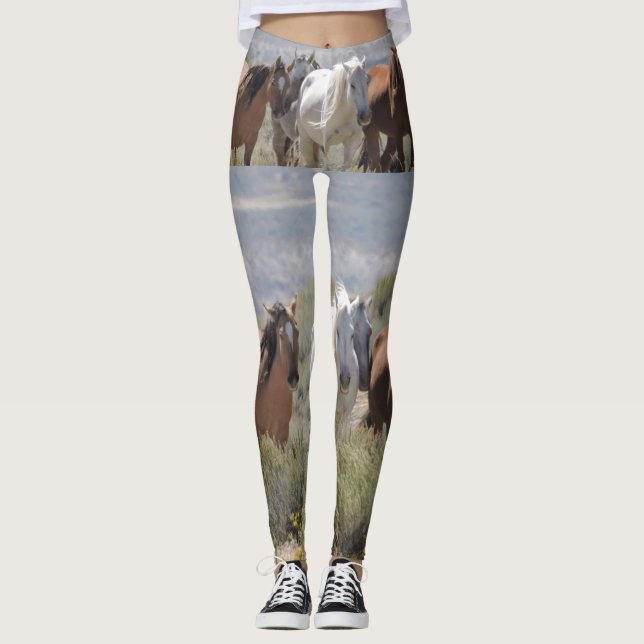 Laufende wilde und geben im Sand-Waschbecken frei Leggings (Vorderseite)
